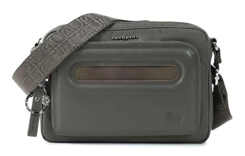 Hedgren ESPRESSO Medium Women's Crossover with RFID - Shoulder Bag M Made from 100% Recycled RPET, Water-Repellent - Black Ink