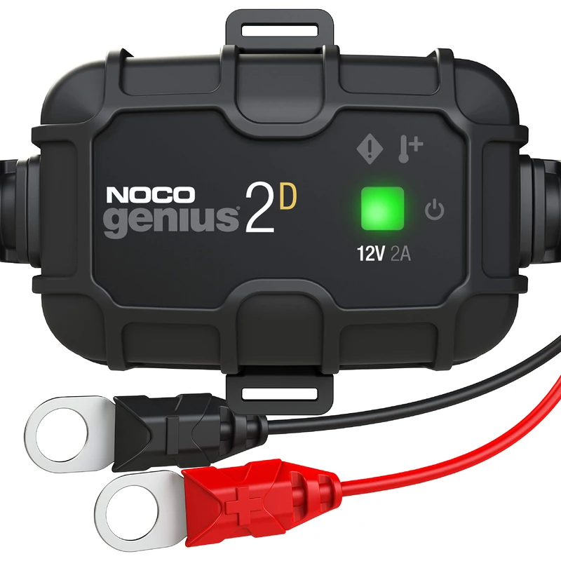 NOCO Genius2deu 2-Amp On-Board Charger with Direct Mounting, 12 V Battery Charger, Trickle Charger, and Battery Desulfator with Temperature Compensation