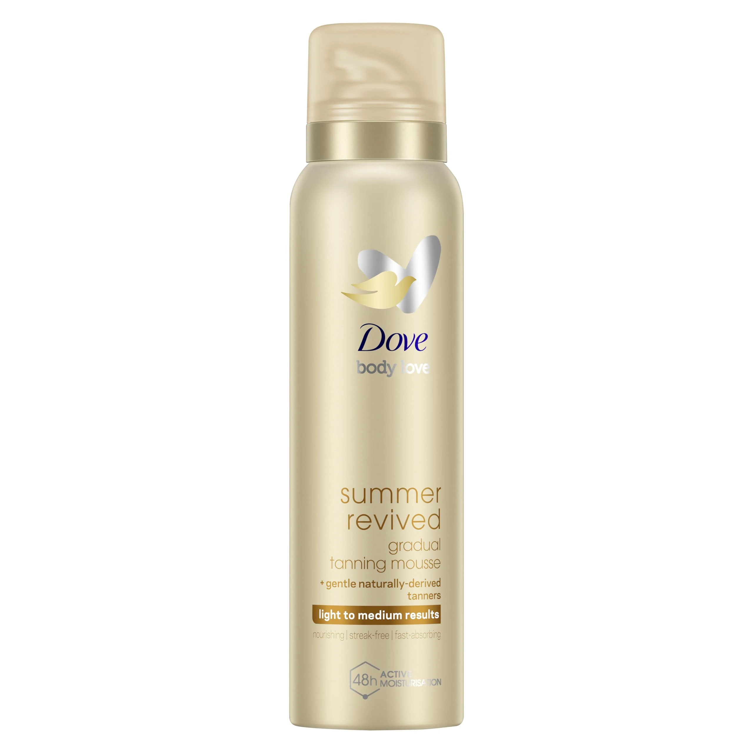 Dove Summer Revived Light to Medium Gradual Self Tan Body Mousse 1 Tanning Mousse For a Natural-Looking Self Tan Gradual Tanner For All Skin Types 150 ml