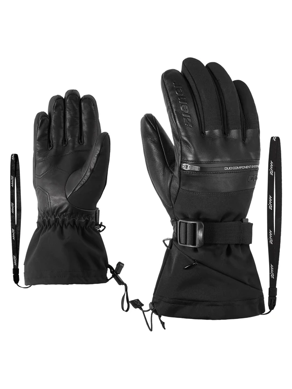 Ziener Gallinus As Pr Dcs Men's Ski Gloves/Winter Sports Waterproof/Breathable/Very Warm, mens, Ski gloves, winter sports, waterproof, breathable, very warm, 801078, Black, 9.5