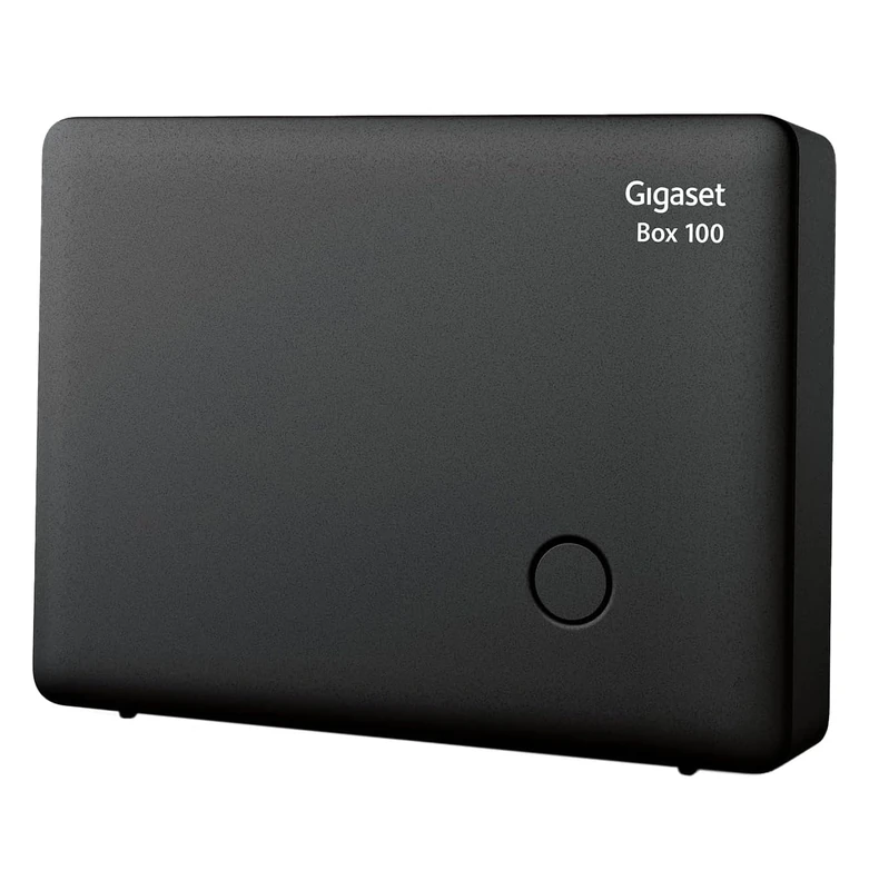 Gigaset DECT Base Station Box 100 for Your Own Communication System with Gigaset Handsets - Base Supports 6 Handsets for Analogue Telephone Connection in Black [German Version]