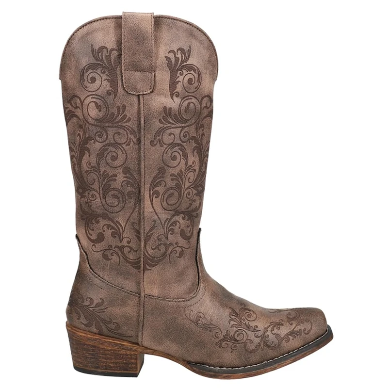 ROPER Women's Tall Stuff Round Toe Cowboy Boots Western, Brown, 5.5 UK