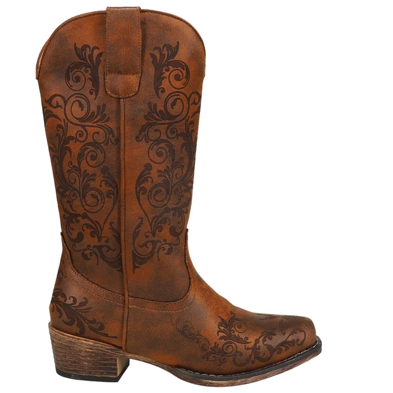ROPER Women's Tall Stuff Western Boot, Bronze, 8 UK