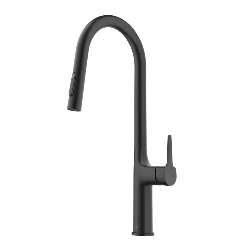 Kraus KPF-3101MB Oletto Modern Pull-Down Single Handle Kitchen Faucet, Matte Black