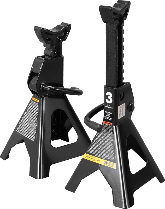 Torin Pair of 3 Tonne (2.7kg) Black Steel Jack Stands AT43202B
