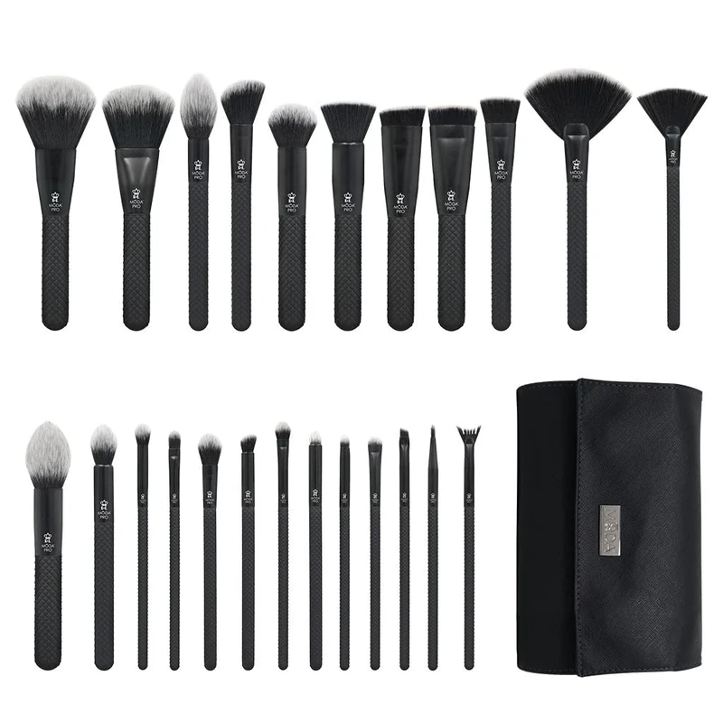 Royal & Langnickel Full Size MODA Pro Full Face 25PC Makeup Brush Set with Travel Pouch
