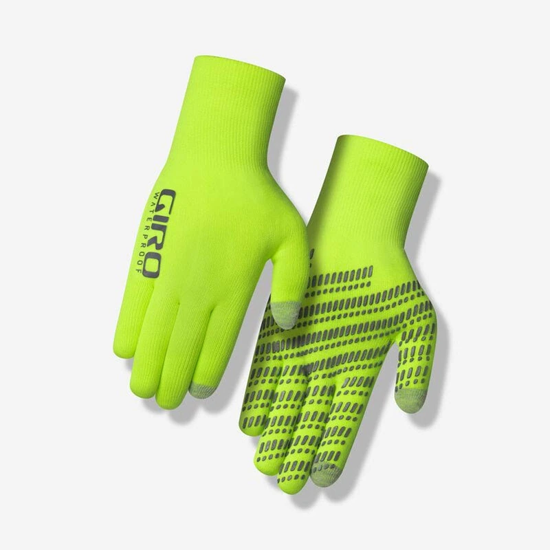 BELL Giro Xnetic H2O Glove Waterproof Breathable Flexible Three-Layer Construction for Road, Gravel, Trail Riding, Hypoallergenic Liner, RainGuard Membrane, Hi Viz Yellow, Size: XL