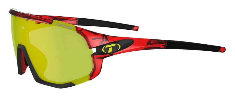 Tifosi Sledge Interchangeable Clarion Lens Sunglasses in Yellow Red