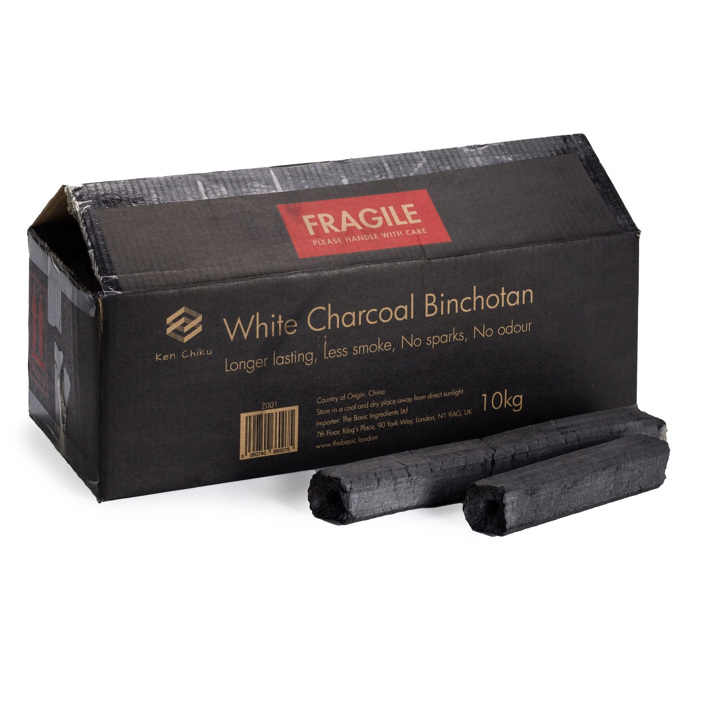 Emma Basic - White Charcoal Binchotan 10Kg | Konro Grill Charcoal | Smoke- Free | Odour-Free | Longer Burning