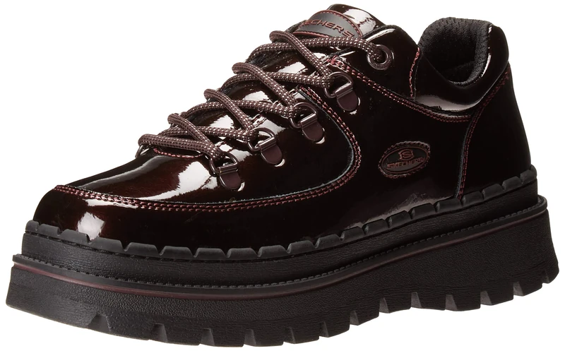 Skechers Women's Heritage Boot Fashion, Burgundy, 10