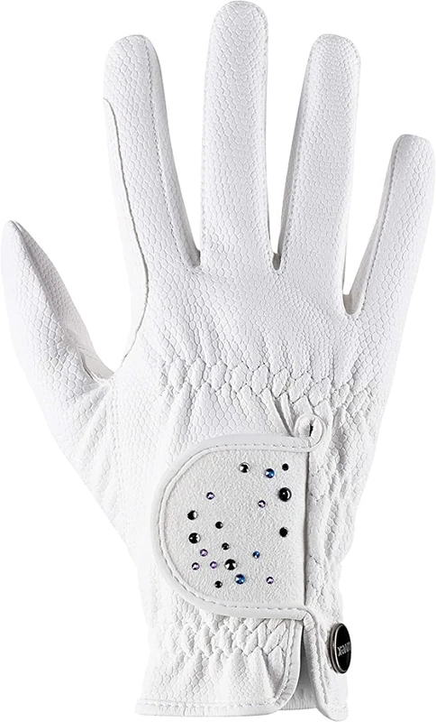 uvex Sportstyle Diamond - Stretchable Riding Gloves for Men and Women - Durable - Decorated with Swarovski® Crystals - White - 6.5