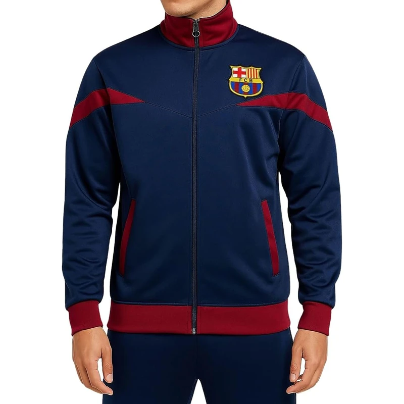 Icon Sports FC Barcelona Full-Zip Barça Track Jacket (Large, Blue) - Image 1
