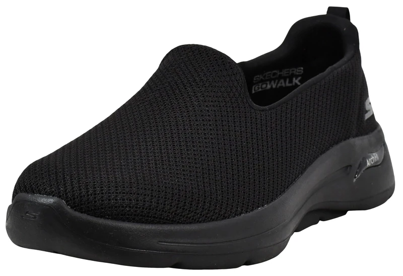 Skechers Women's 124401 Low-Top Sneakers, Black, 2.5 UK