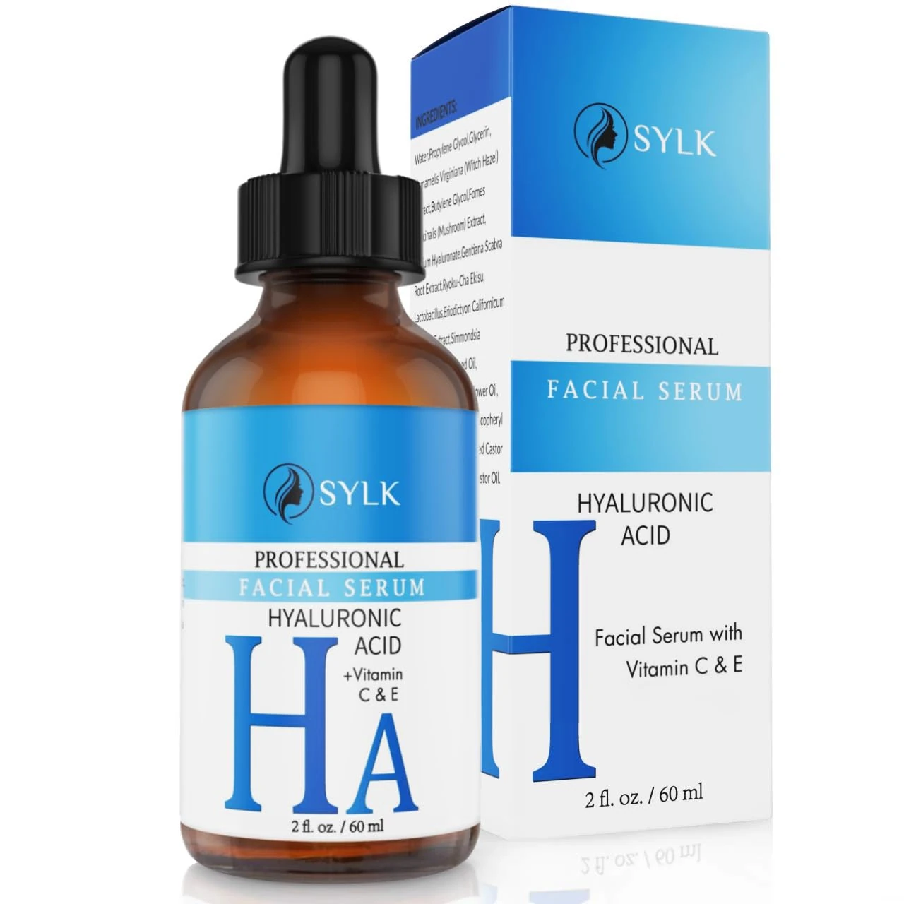 Hyaluronic Acid Serum for Face with Vitamin C & E | Microneedling Serum for Derma Roller | Anti Aging Hydrating Serum | Anti Wrinkle and Solution for Acne Scars | 60 ml