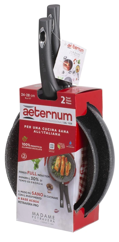 Aeternum Madame Petravera 3.0 Pan Set, Aluminium, Suitable for Induction, 24/28 cm