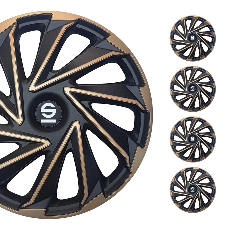 Sparco Wheel Covers Varese - 14-inch - Gold/Black - Set of 4 pieces