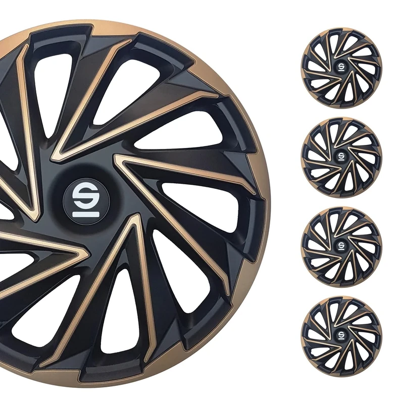 Sparco Wheel Covers Varese - 16-inch - Gold/Black - Set of 4 pieces