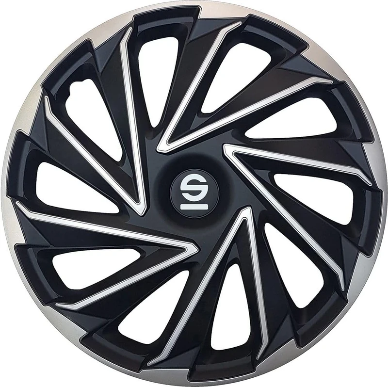Sparco Wheel Covers Varese - 15-inch - Silver/Black - Set of 4 pieces
