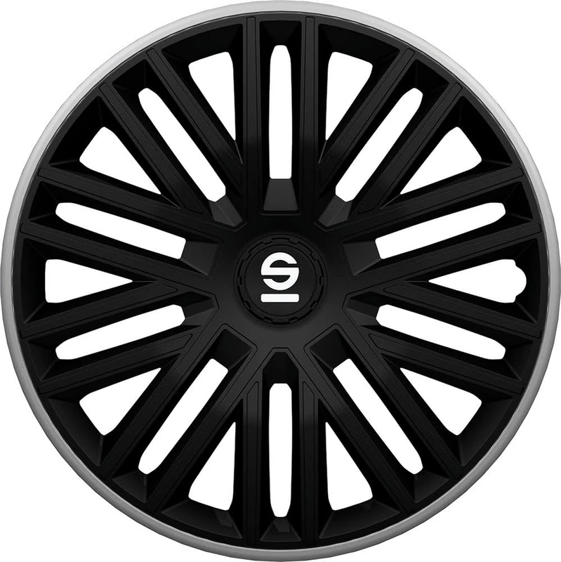 Sparco Wheel Covers Bergamo - 15-inch - Black/Grey - Set of 4 pieces