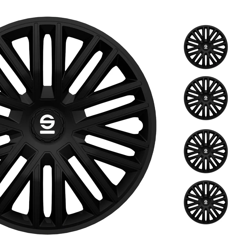 Sparco Wheel Covers Bergamo - 16-inch - Black - Set of 4 pieces