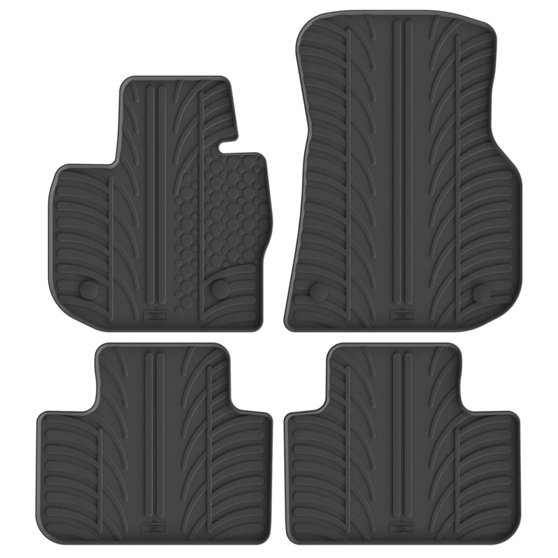 GLEDRING Set of rubber mats compatible with BMW X4 (G02) 2018 (T profile 4 pieces + mounting clips)