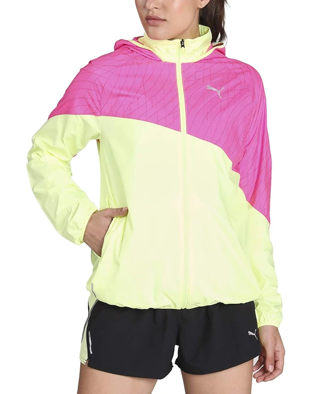 PUMA Run Graphic Hooded Jacket Jacket, Women, Black, XL - Image 1