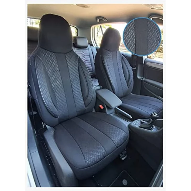 BREMER SITZBEZÜGE Seat Covers Compatible with Renault Scenic JZ Driver & Passenger from 2009-2016 MD504 Black