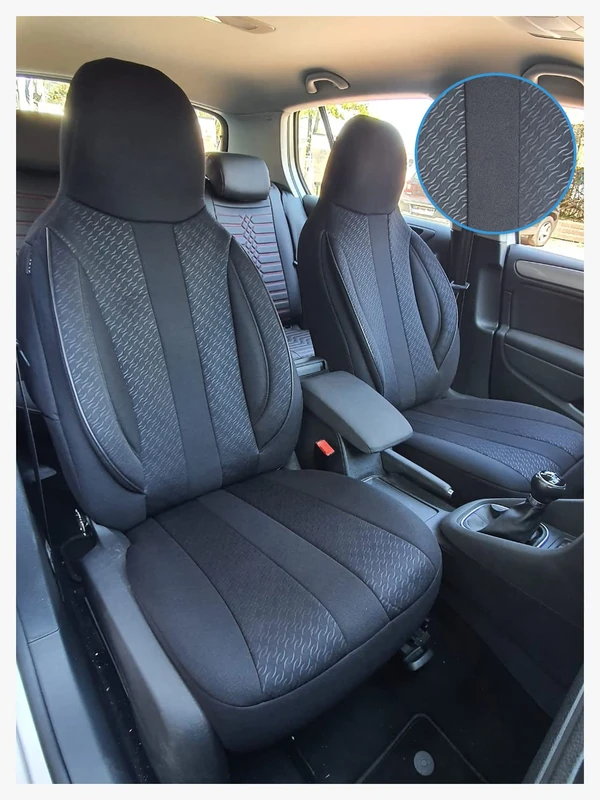 BREMER SITZBEZÜGE Custom Seat Covers Compatible with Volvo S40 Cross Country Driver & Passenger from 2012 MD504 Black