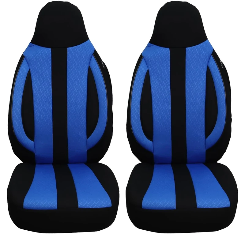 BREMER SITZBEZÜGE Measure Pilot Car Seat Covers Compatible with Chevrolet Trax Driver & Passenger from 2013 / Car Seat Covers Protective Cover Set Car Seat Covers Pack of 2 in Black/Blue