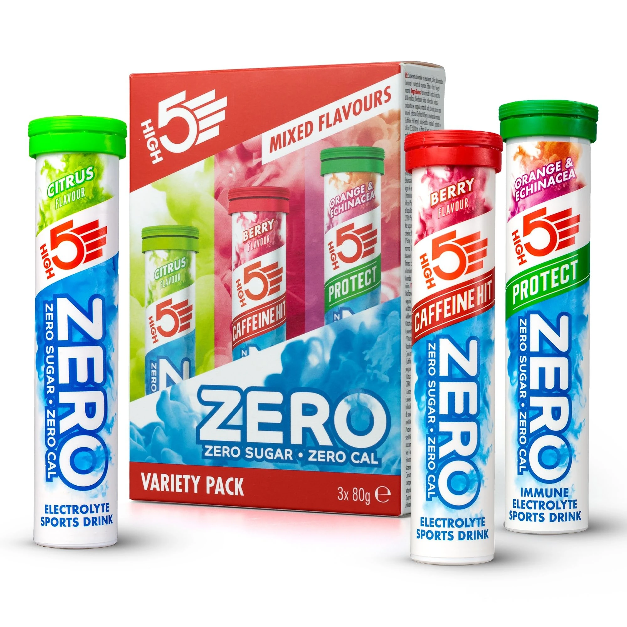 HIGH5 ZERO Electrolyte Tablet - Hydration Tablets Enhanced with Vitamin C - 0 Calories & Sugar Free - Boost Hydration, Performance & Wellness - Variety Pack, 60 Tablets (20x, Pack of 3)