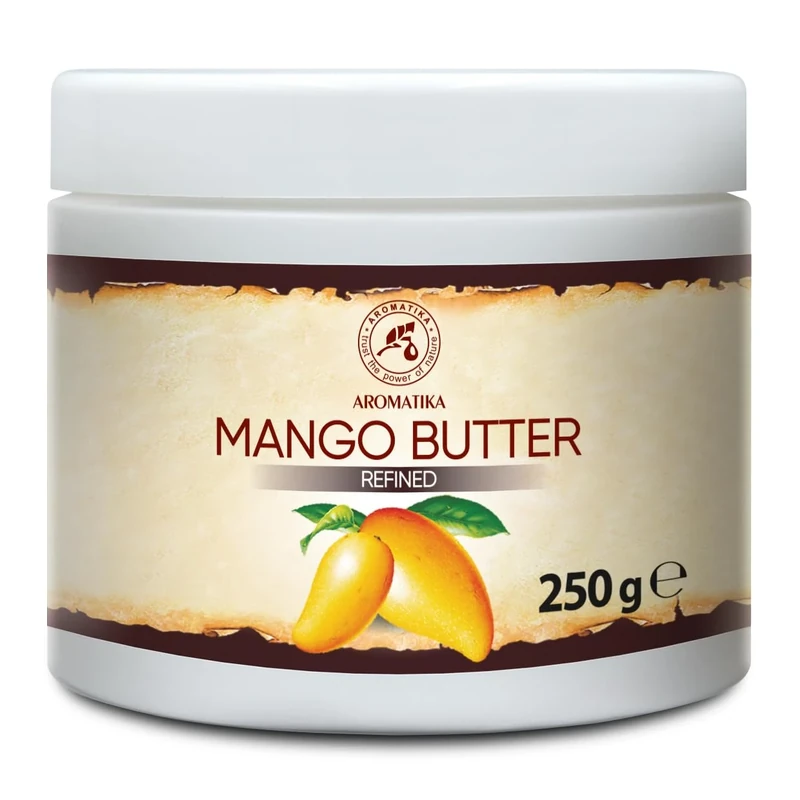 Mango Butter 250ml - Pure & Natural - Mangifera Indica - Mango Seed Oils - Body Oil - Hair Oil - Body Moisturizer - Ideal for Skin - Nails - Lips - Hair - Face & Body Care