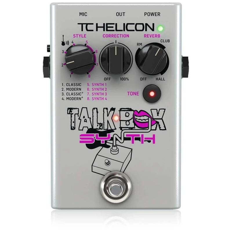 TC Helicon TALKBOX SYNTH Studio-Quality Stompbox for Guitar Talkbox Effects and Vocal Tone Polishing, Compatible with PC and Mac