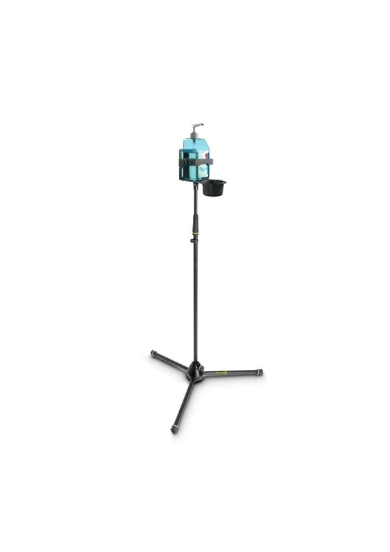 Height-Adjustable Disinfectant Stand Tripod with Universal Holder, Black