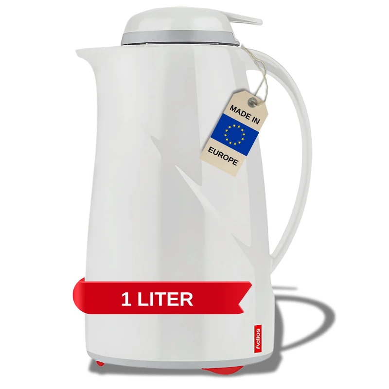 Helios 2934-001 Wave Push Plastic Insulated jug, White