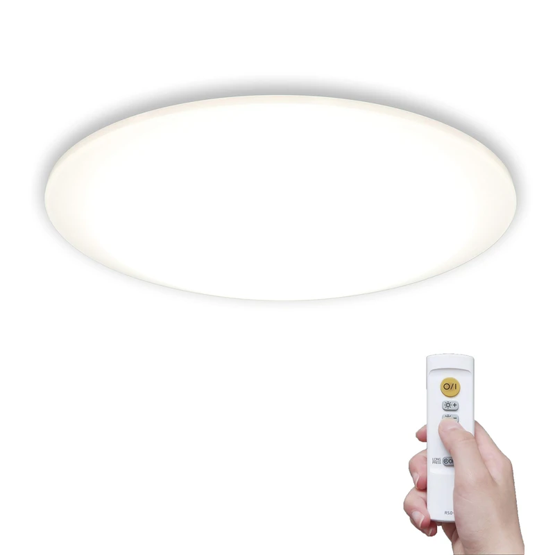 Iris Ohyama, LED Ceiling Light, Remote control, Brightness adjustment, 35 W / 4000 LM, Energy Class A +, living room, bedroom - Ceiling Light Dim CL8D-5.0G - White