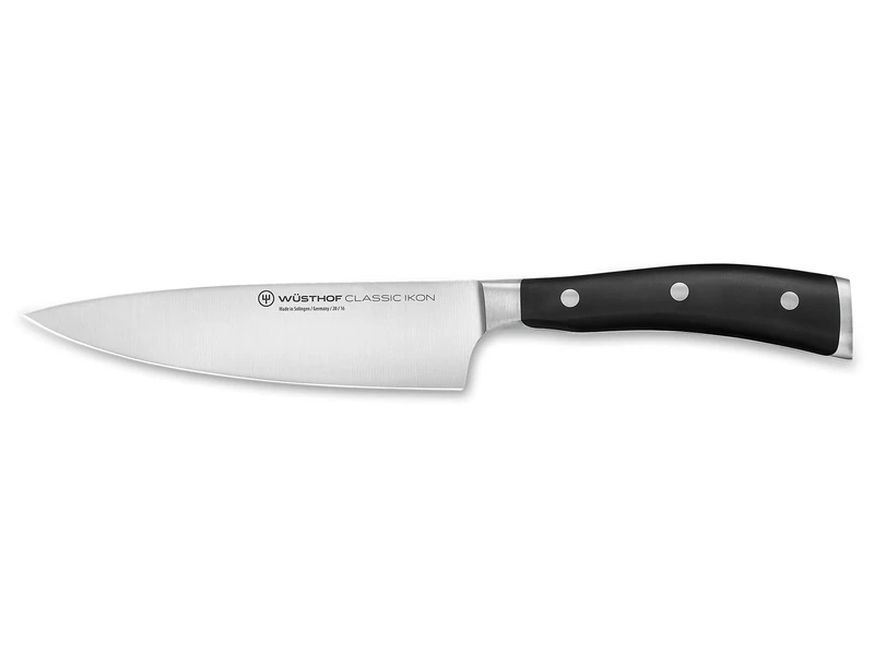 Wüsthof Classic Ikon 6 Inch Chef's Knife, Black