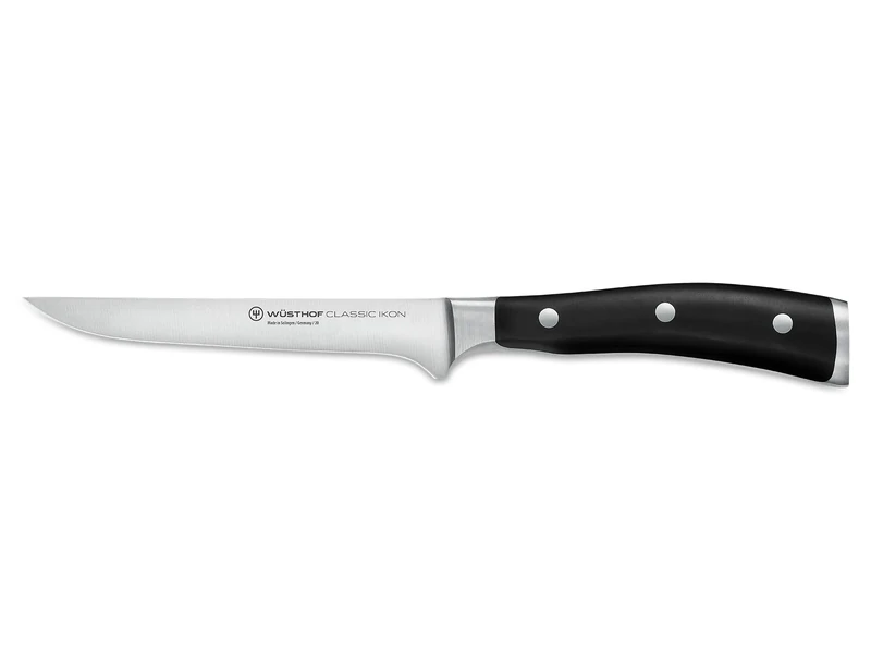 Wüsthof Classic Ikon 5 Inch Boning Knife, Black