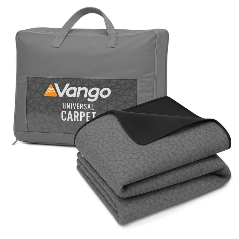 Vango Universal Tent Carpet CP005, Luxury Camping Rug with Soft Woven Nylon Top & Insulating Foam Mid-Layer, Waterproof Non-Slip PE Base, Easy Clean Groundsheet Protector with Carry Bag (230 x 210cm)