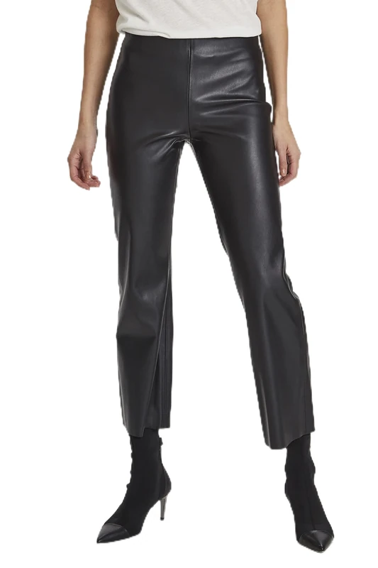 Soaked In Luxury Women's Slkaylee Pu Kickflare Pants, Black, XL Slim - Image 1