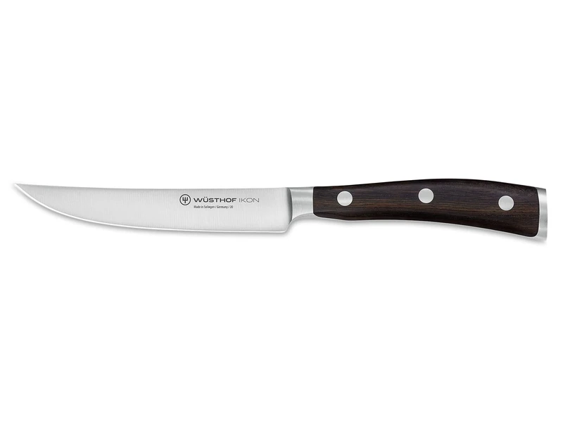 Wüsthof Ikon 4.5 Inch Steak Knife, Black