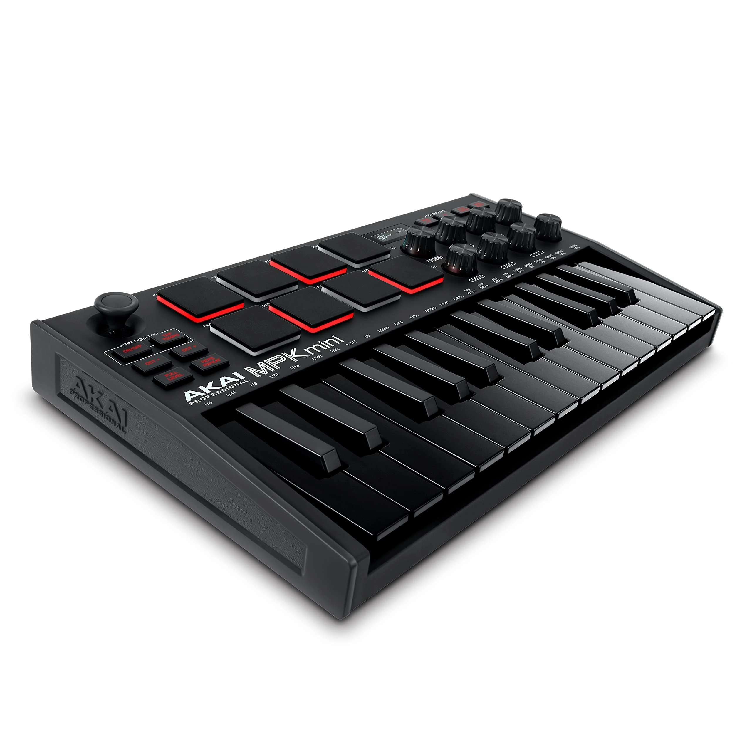 Akai Professional MPK Mini MK3 - 25 Key USB MIDI Keyboard Controller with 8 Backlit Drum Pads, 8 Knobs and Music Production Software and Native Instruments Sound Package (NKS Integration), Black