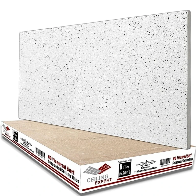 Suspended Ceiling FINE ND FISSURED Board Acoustic Panel Tiles 1195mm x 595mm Fit in 1200mm x 600mm
