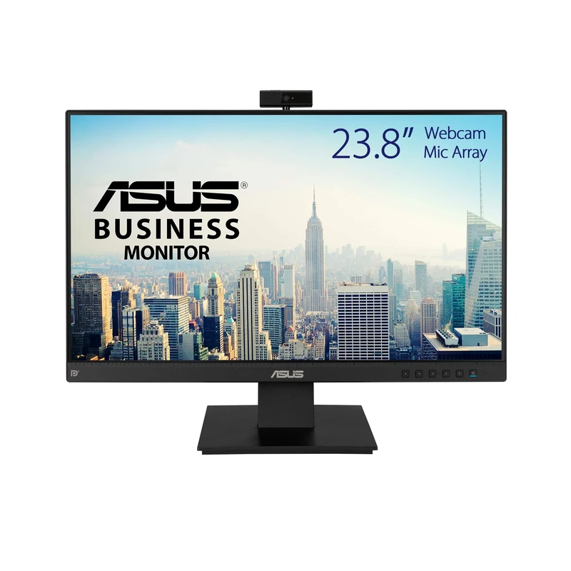 ASUS BE24EQK Business Monitor – 23.8 inch, Full HD, IPS, Frameless, Full HD Webcam, Mic Array, Flicker free, Low Blue Light, HDMI