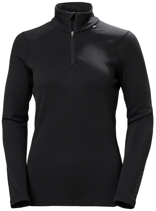 Helly Hansen Women's W Lifa Merino Midw 1/2 Zip, Black, L