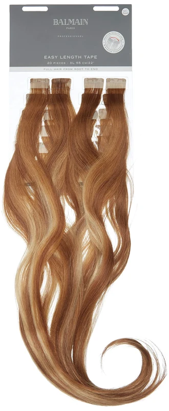 Balmain Easy Length Tape Extensions Human Hair 20-Pieces, 55 cm Length, 9.8G Very Light Gold Blonde, 82 g