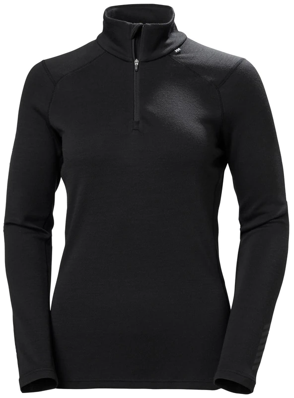 Helly Hansen Women's W Lifa Merino Midw 1/2 Zip, Black, XS