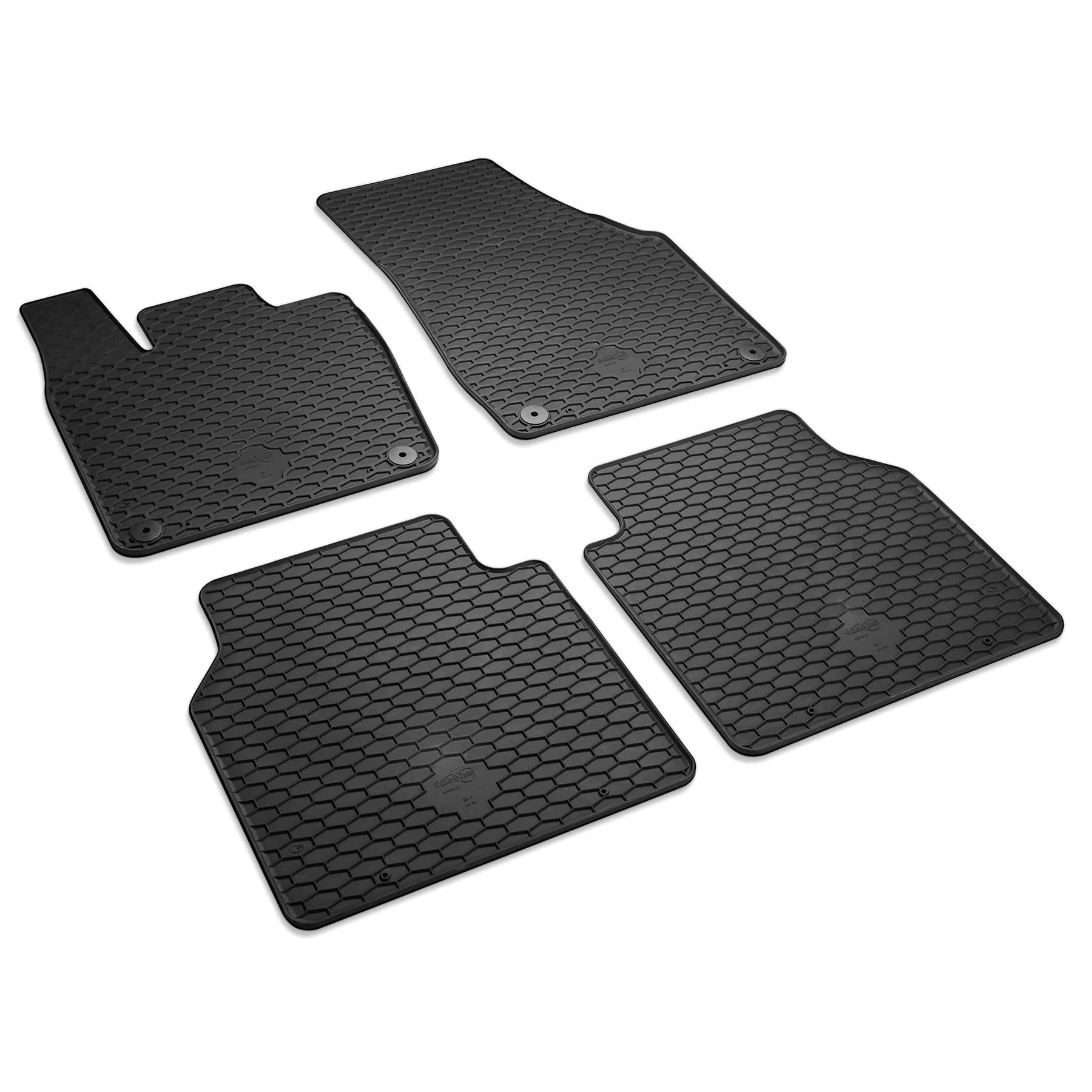 Volkswagen 10B061550041 Rubber Floor Mat, 4 x All-Weather Mat, Black