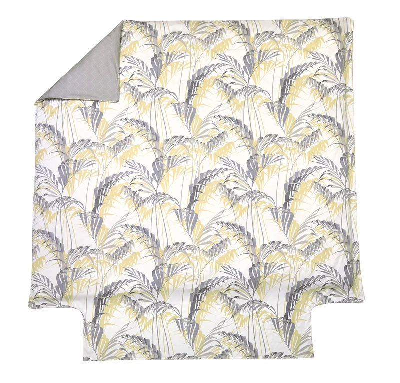 Blanc des Vosges Palm House Duvet Cover 140 x 200 cm 100% Cotton Satin Anthracite - Image 1