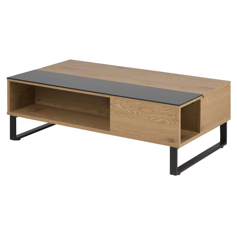 Selsey Kostrena Coffee Table 110x60 cm Oak / Black