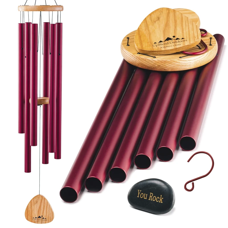 UpBlend Outdoors Wind Chimes for People who Like Their Neighbors 2 - an Amazing Addition to a Patio, Porch, Garden, or Backyard - 41" Total Length
